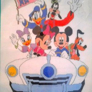 Cross stitch of Mickey and friends